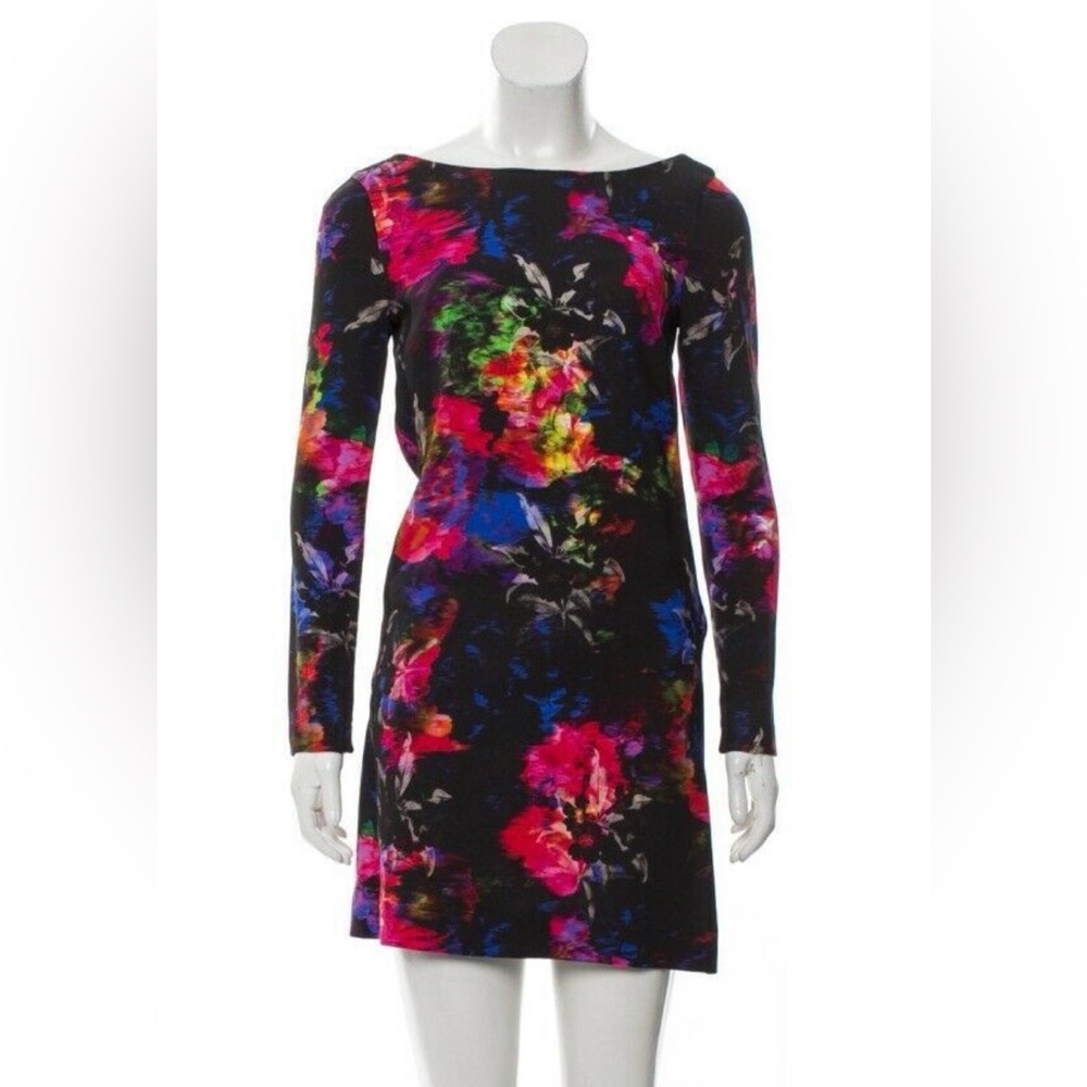 Milly Vibrant Floral Long Sleeve Dress